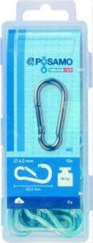 Feuerwehr-Karabinerh.(SB) galZn 40x4mm a 15Stk Box