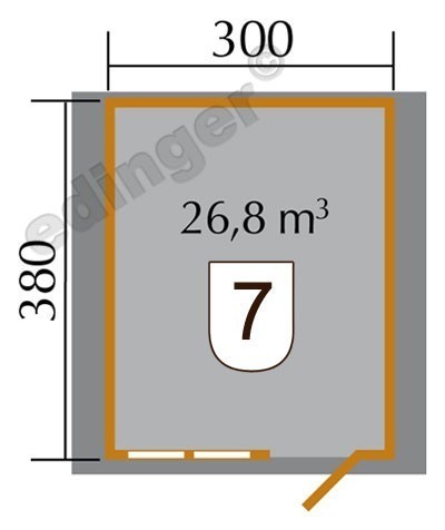 weka Gartenhaus 139 Gr.3, 45 mm, V20, ET, DF