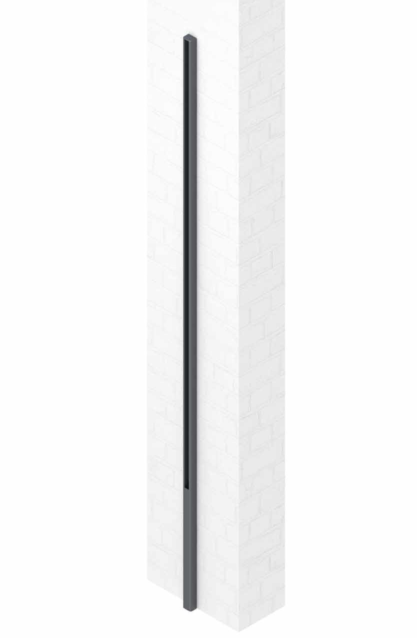 EASY-FENCE Alu-Montageprofil Anthrazit 3 x 4 x 235 cm