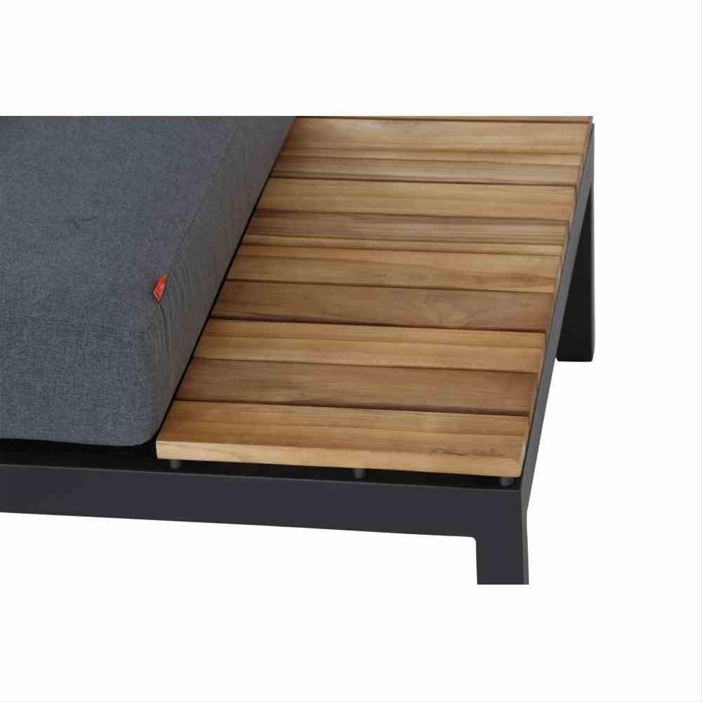Aluminium Lounge Modul 2-Sitzer rechts Siena Garden Alvida anthrazit