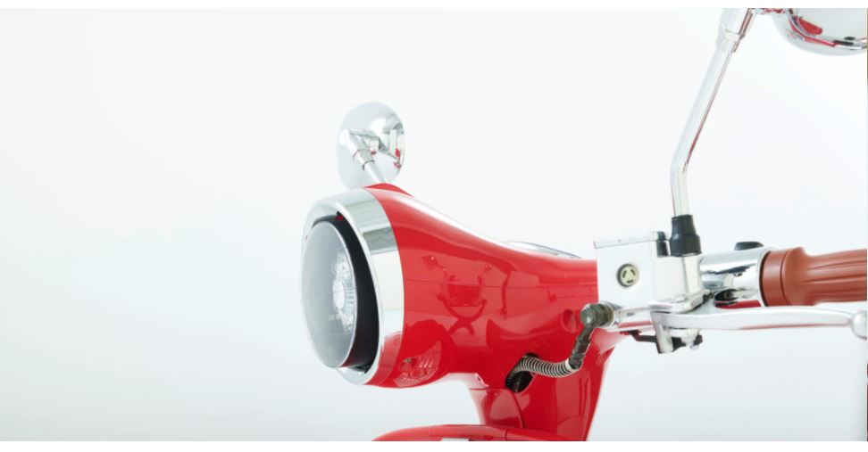 Retro Elektroroller 45Km h Ginabella 4000-60 rot-weiss