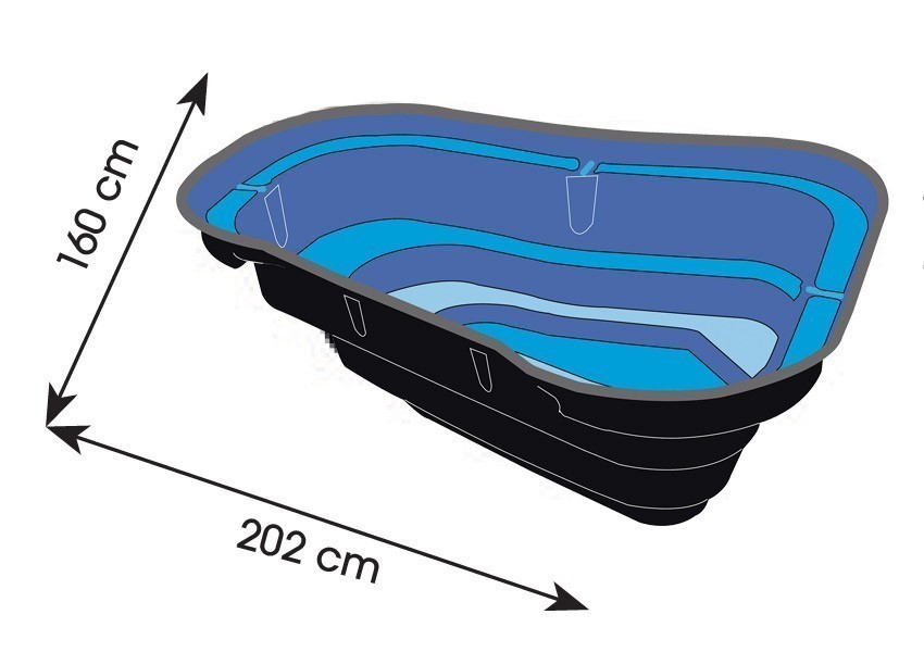 Ubbink Teichbecken Start 750 HDPE 750 L 202x160cm