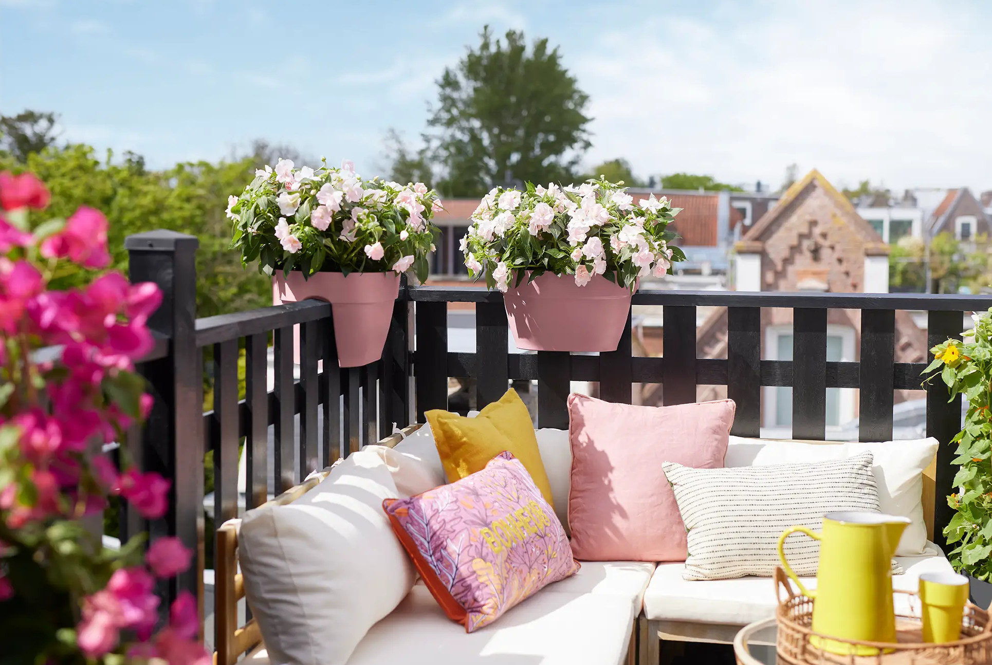elho® Balkonkasten Vibia Campana Flower Bridge 40cm puderrosa