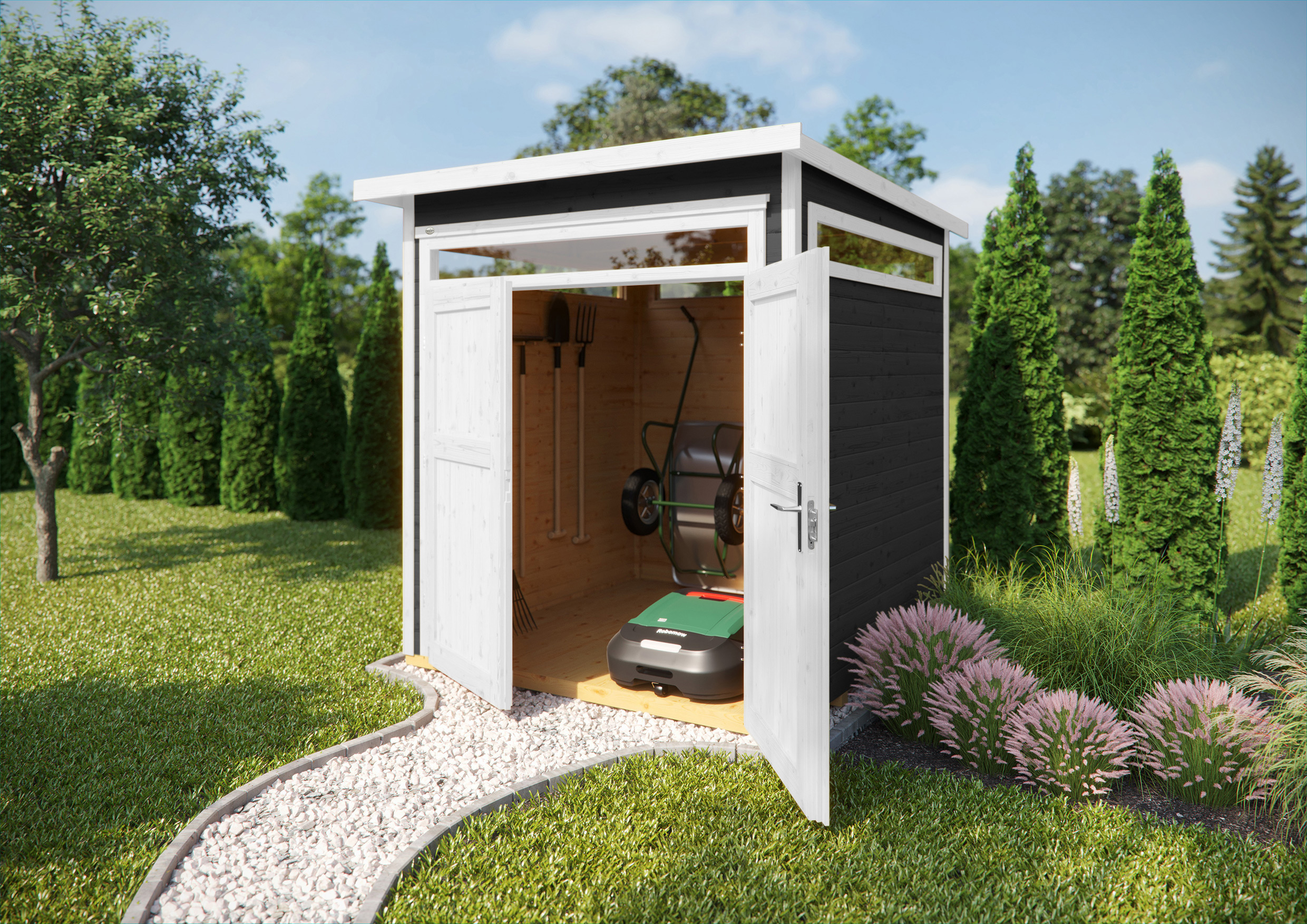 weka Gartenhaus 265 Gr. 1, 21 mm, anthrazit, DT/4