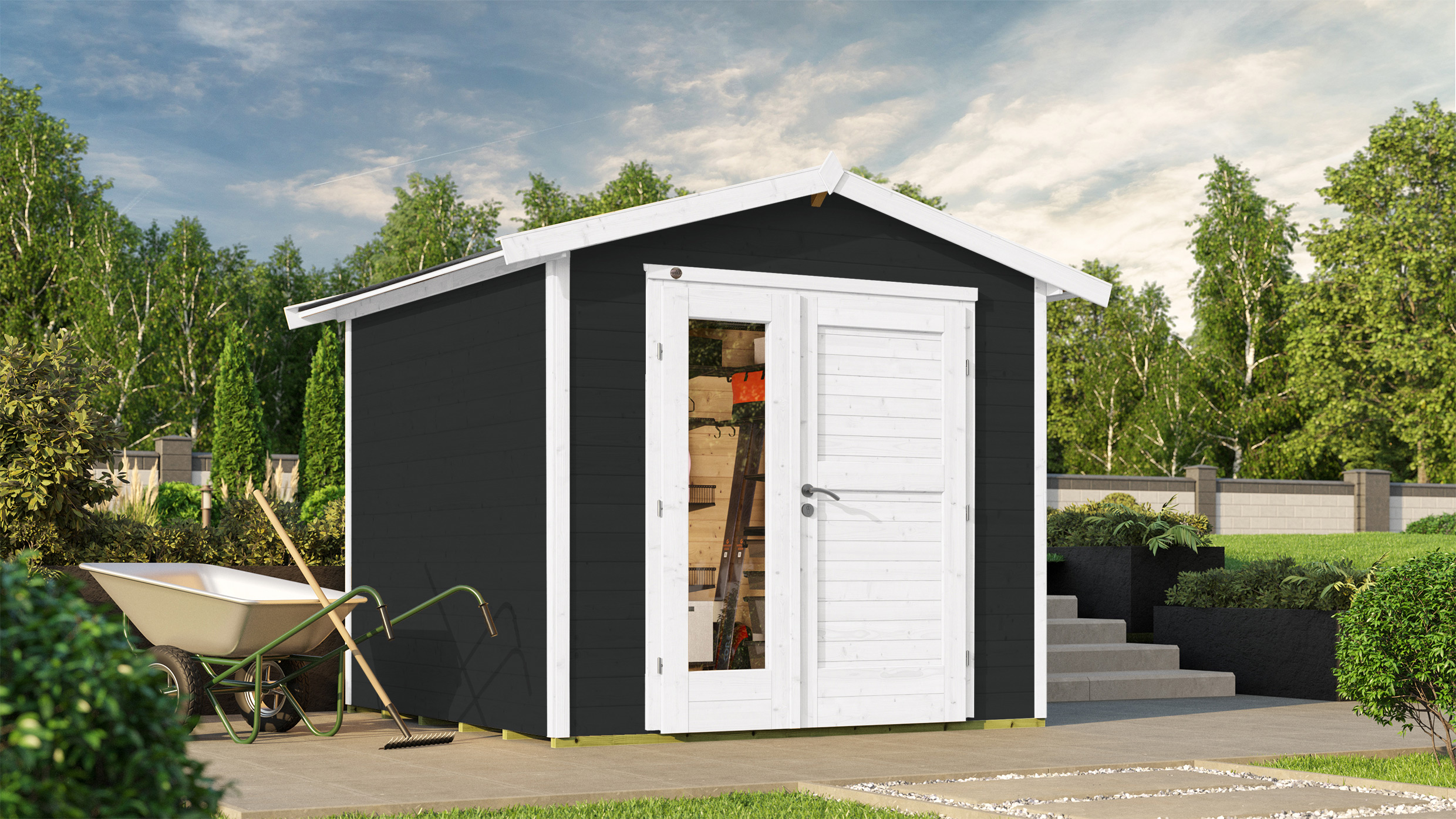 weka Gartenhaus 224 A Gr. 2 anthrazit, 21 mm