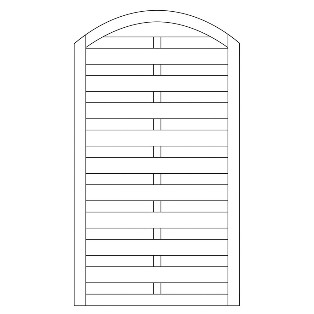 Sichtschutzzaun / Torelement  Dichtzaun Bogen Pforte kdi 100x180/160cm