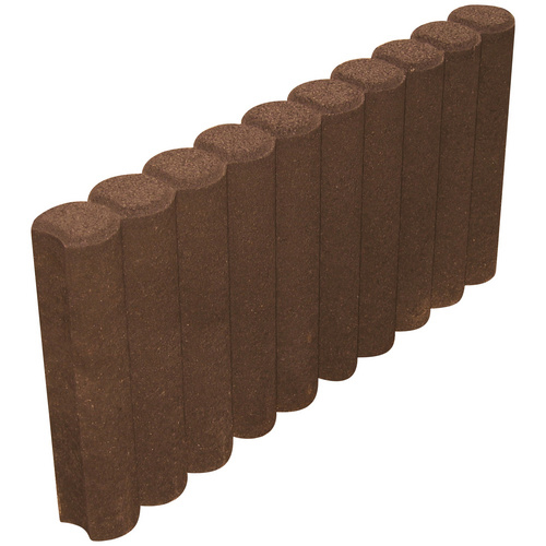 EHL Palisade Beeteinfassung Beton rund rotbraun 50x25x6cm