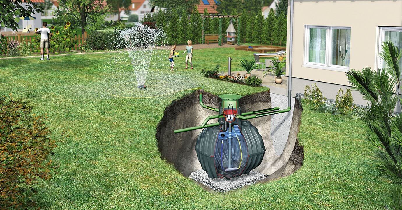 Graf Erdtank Carat XL 13.000 l Paket Garten-Komfort begehbar