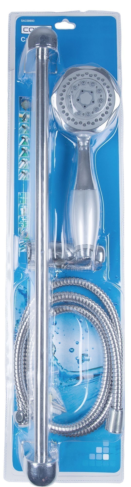 CON:P Duschset CARBALLO Brause-Garnitur 95mm mit Anti-Kalk-Funktion