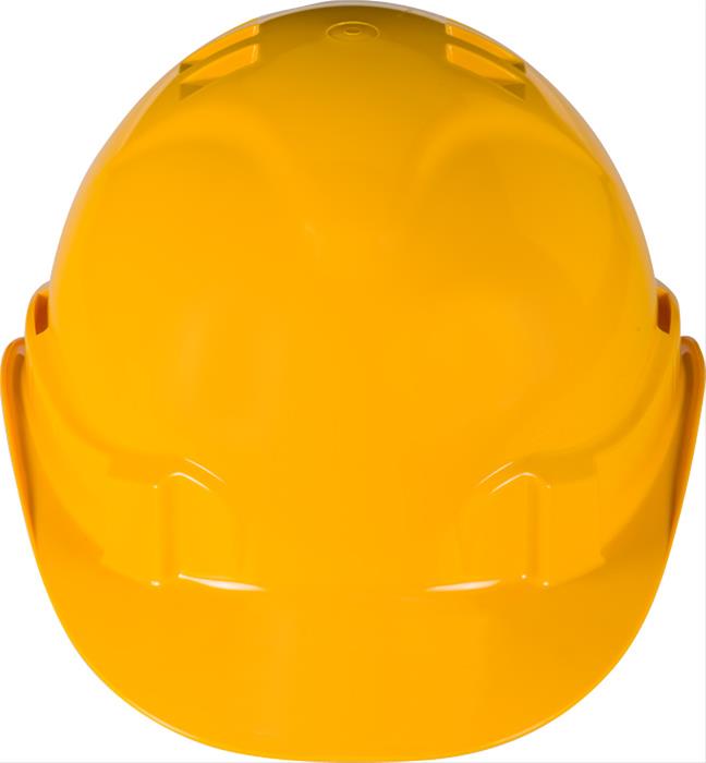 Schutzhelm, mit Kunststoffschweißband, verstellbar, gelb