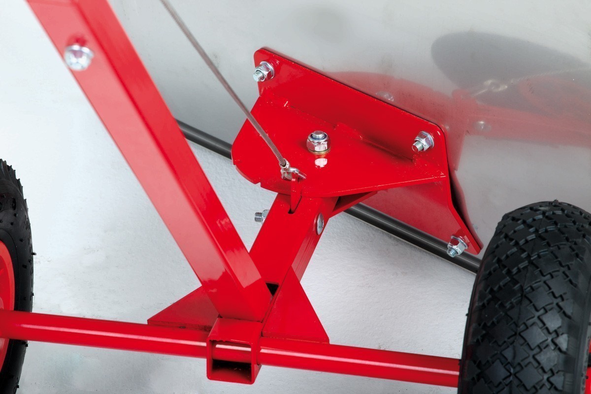 Powerpac Schneeschieber / Schneeräumer mit Reifen 74cm