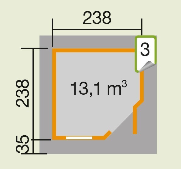 weka Designhaus 213 Gr.1, 5-Eck, anthrazit, 28 mm,