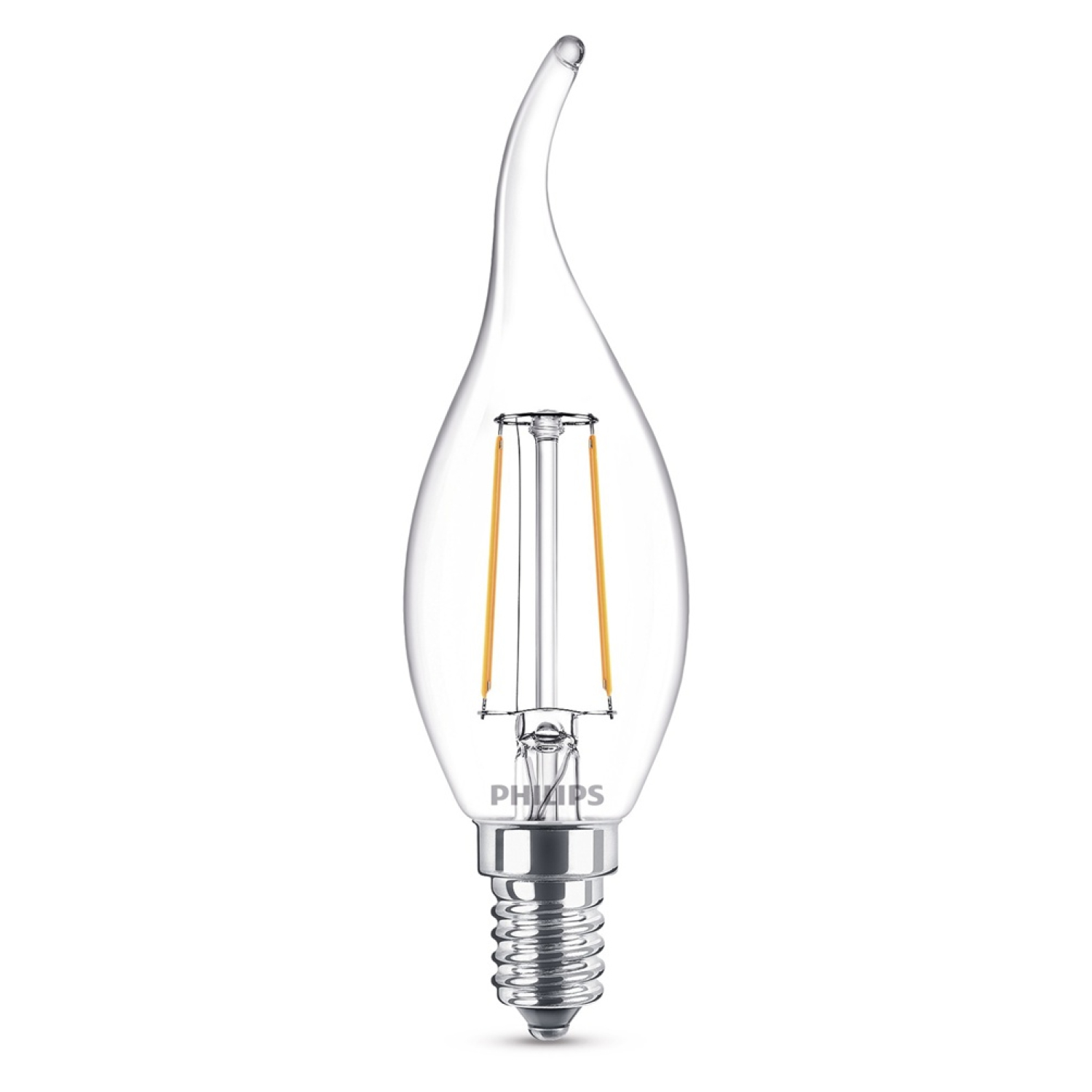 Philips LED Kerze Schwan BA35 E14 2W Fil nd warmweiss 250lm A++