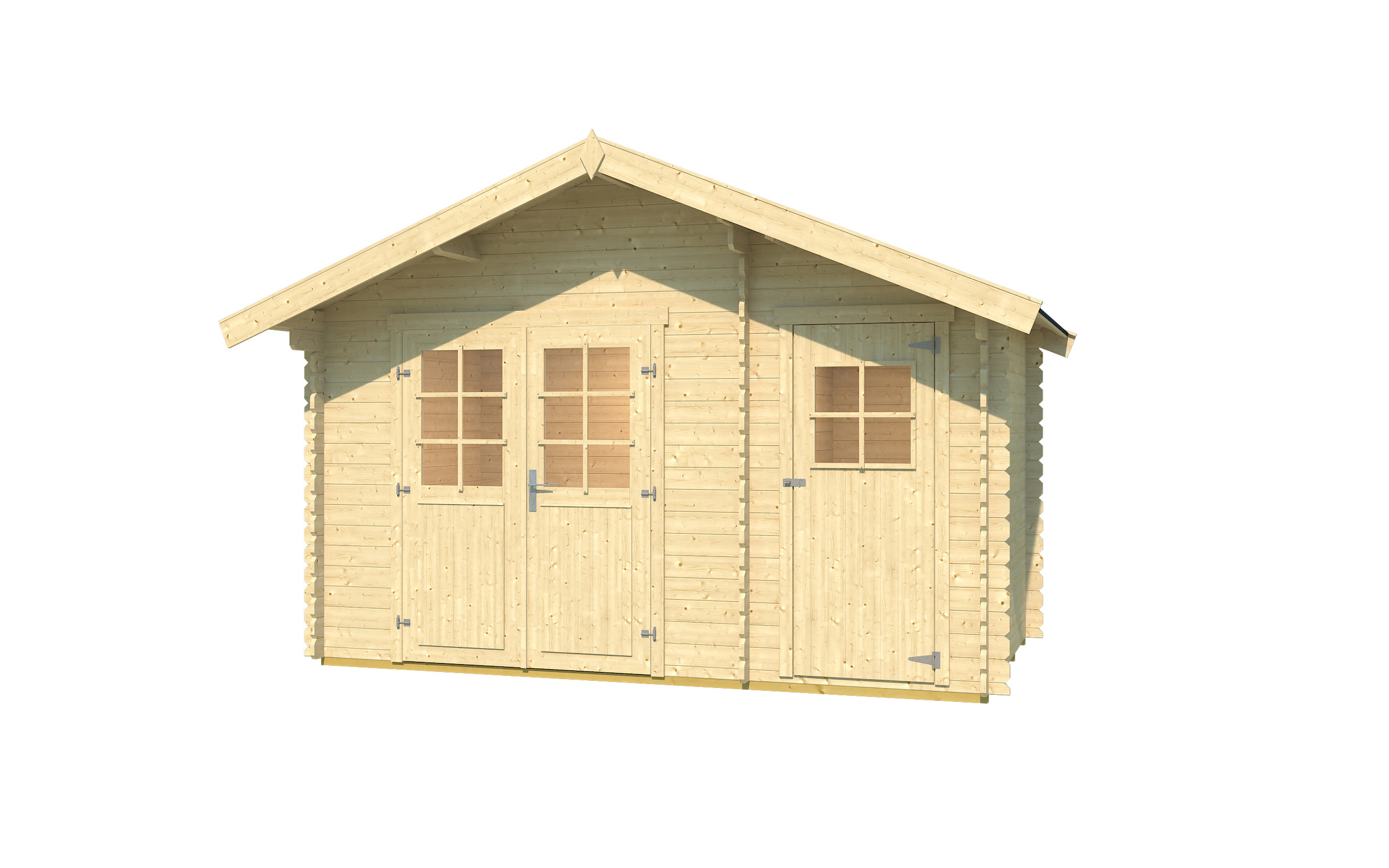 weka Gartenhaus 253 Gr.1, 28 mm, DT, Nebenraum ET