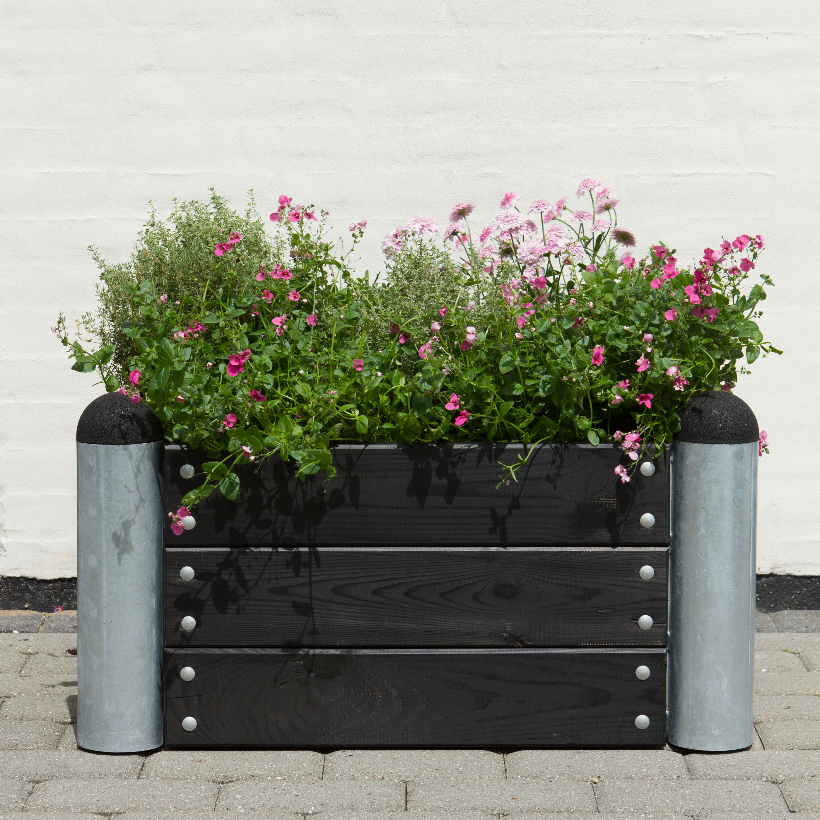 Hochbeet PIPE6a Modulsystem Plus 80x80x36cm kdi schwarz