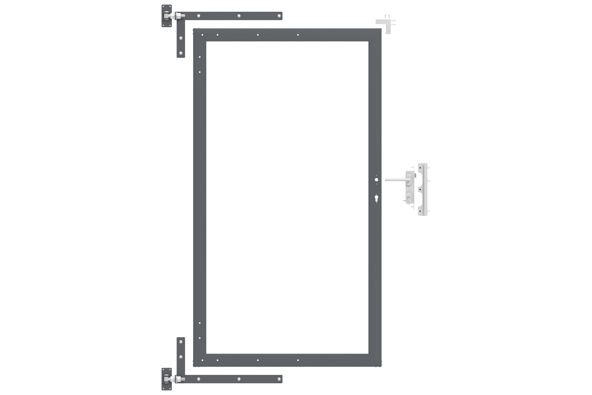 EASY-FENCE Alu-Torrahmen-Set Anthrazit 100 x 179,5 cm
