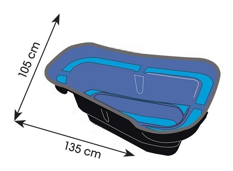 Ubbink Teichbecken Start 250 HDPE 250 L 135x105cm
