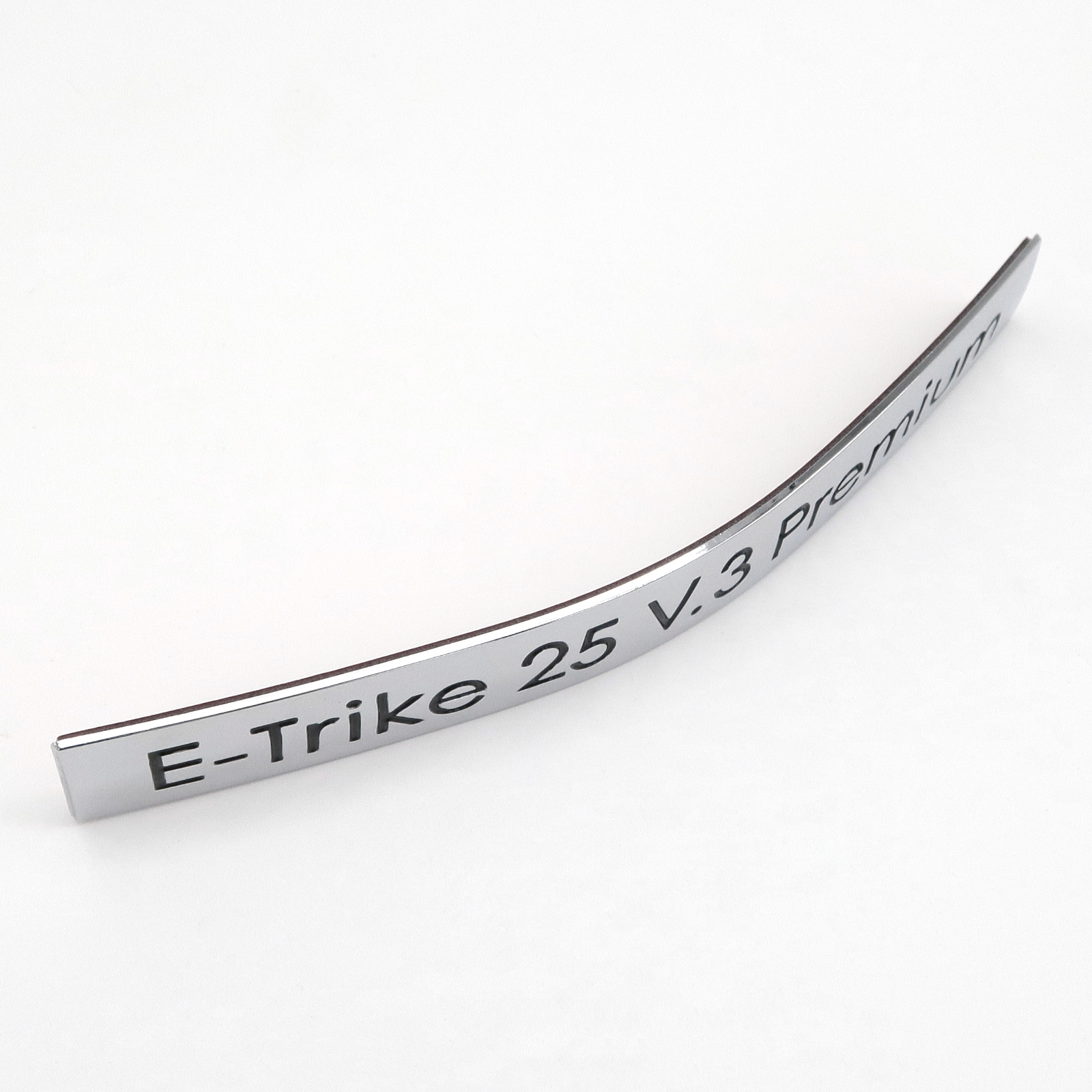 Rolektro Aufkleber, E-Trike 25 V.3 Premium, Metalloptik, vorne