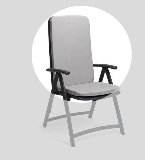 Auflage / Polster für Nardi Relaxsessel Darsena 118,5x49cm grigio Sunb
