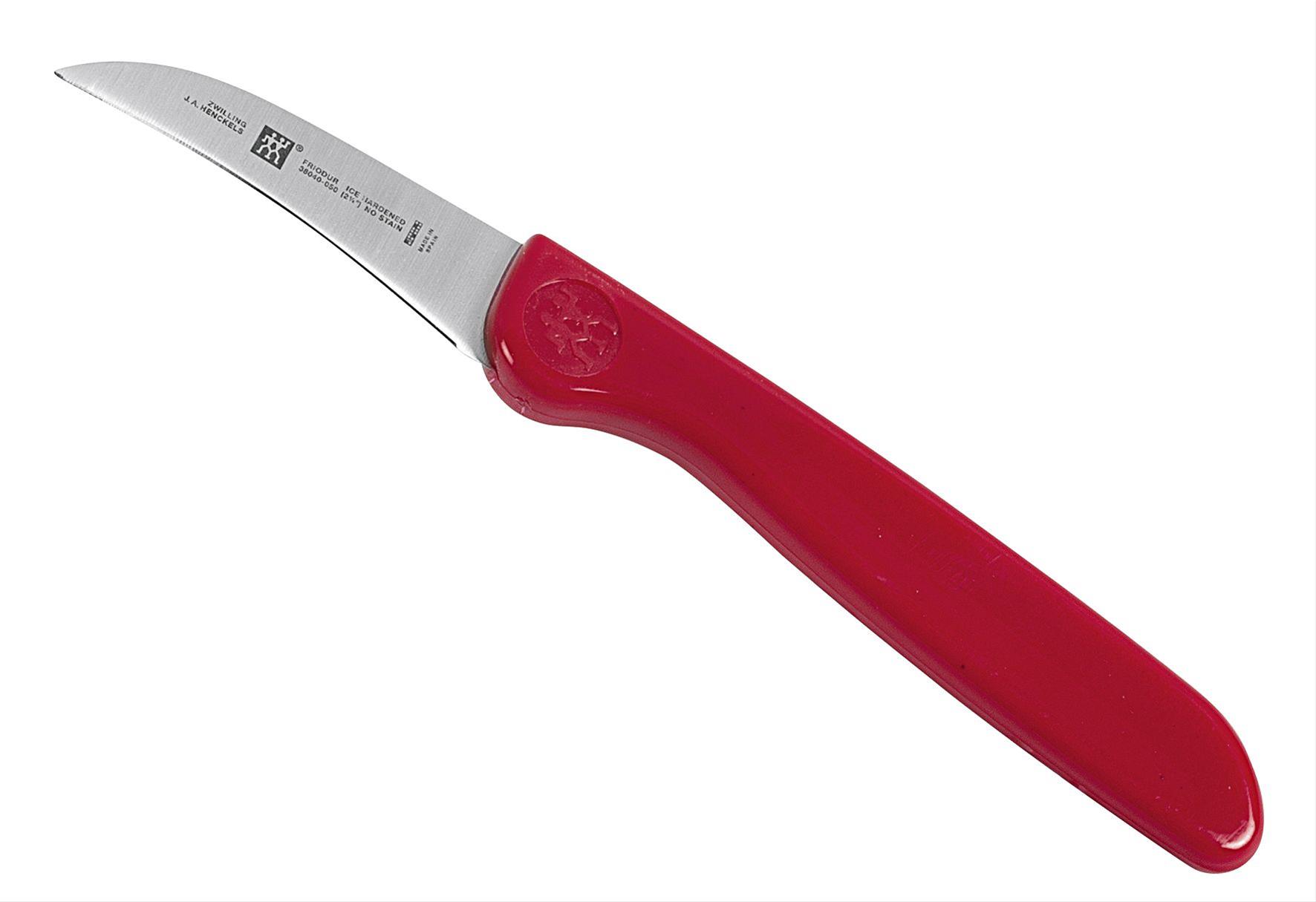 Küchenmesser / Schälmesser Zwilling Klinge gebogen 60mm rot