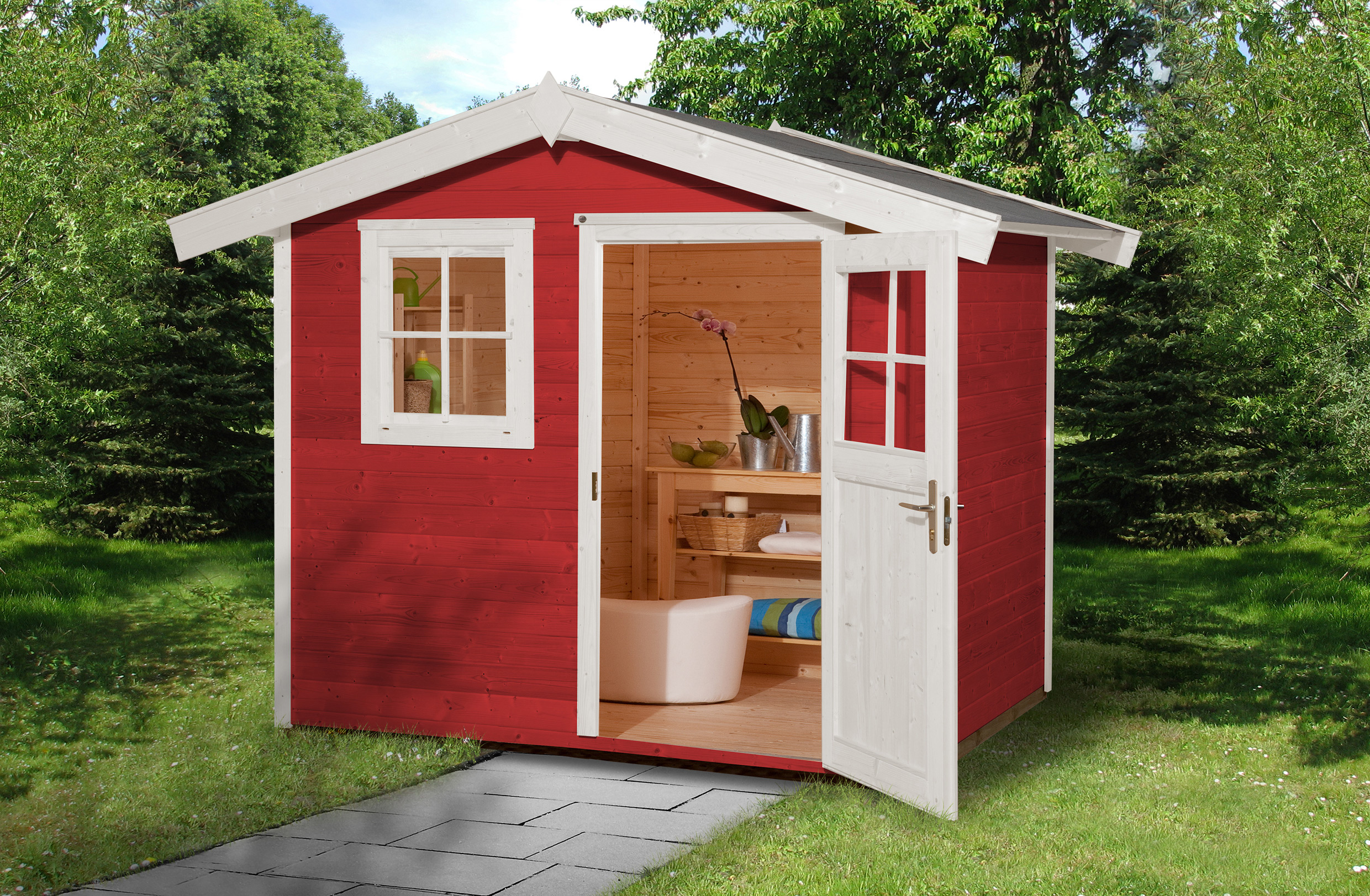 weka Gartenhaus 123 Gr.2, schwedenrot