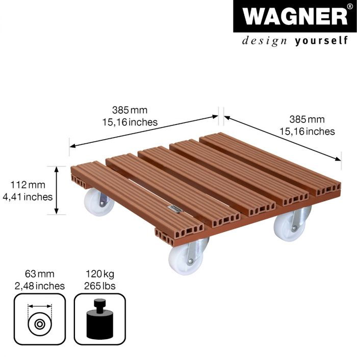 Multiroller Pflanzenroller PVC 380x380 mm für 100 kg