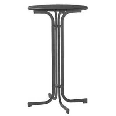 SIEGER Bartisch / Stehtisch klappbar Ø86cm grau Stahl