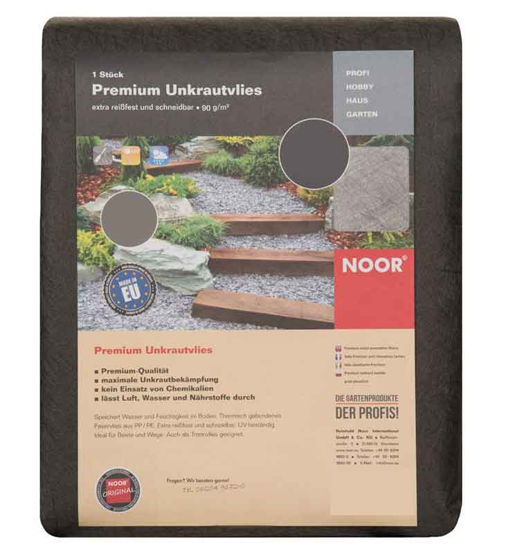 Unkrautvlies / Trennvlies Premium Noor dunkelgrau 1x5m