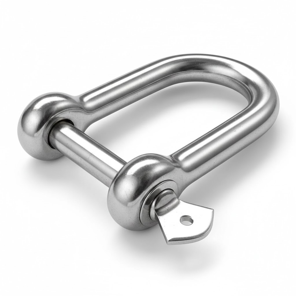 Dörner + Helmer D-Schäkel gerade – Edelstahl rostfrei – 6 mm (2 Stück)