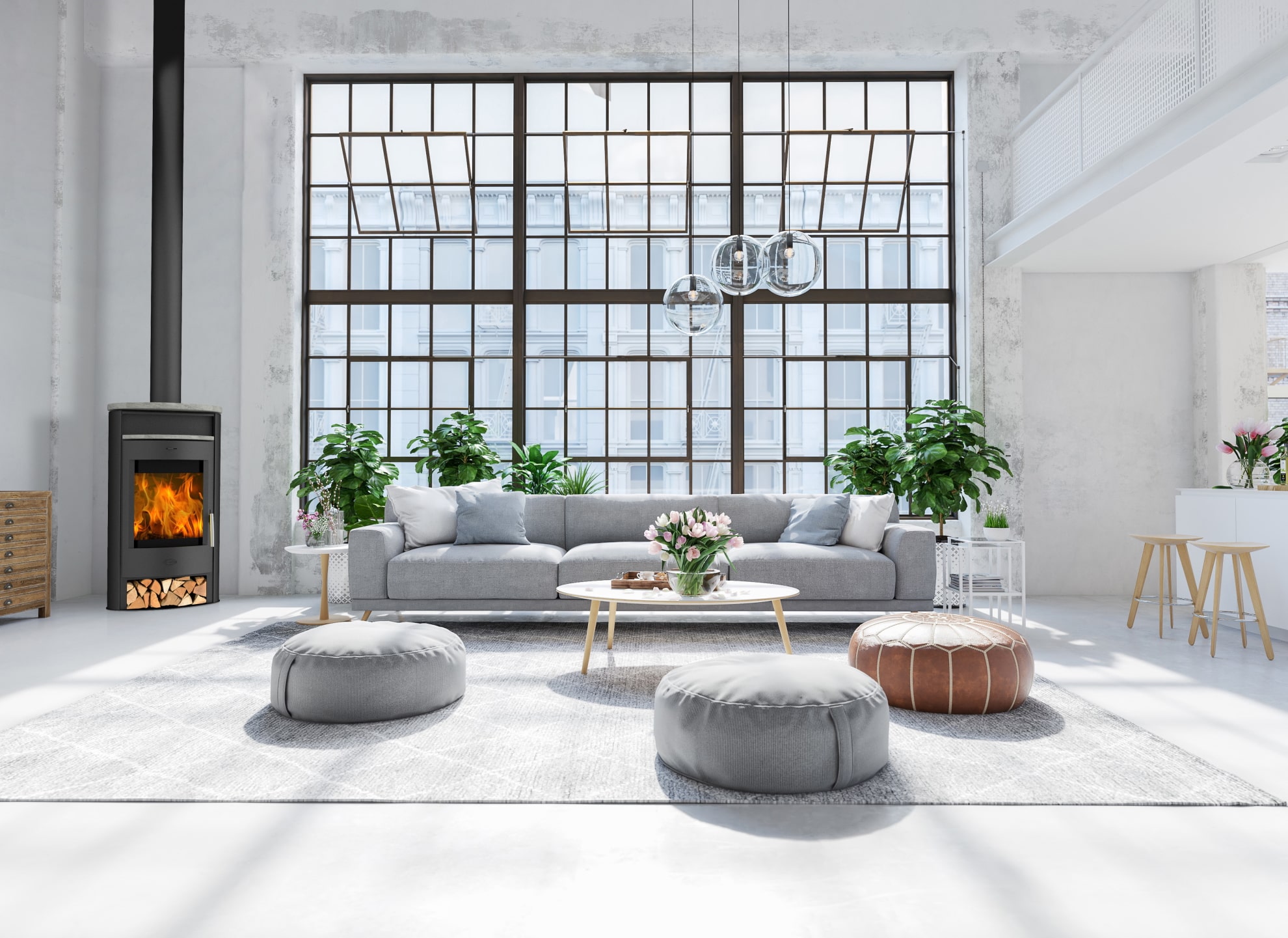 Fireplace Kaminofen Jakarta Speckstein Top 6 kW