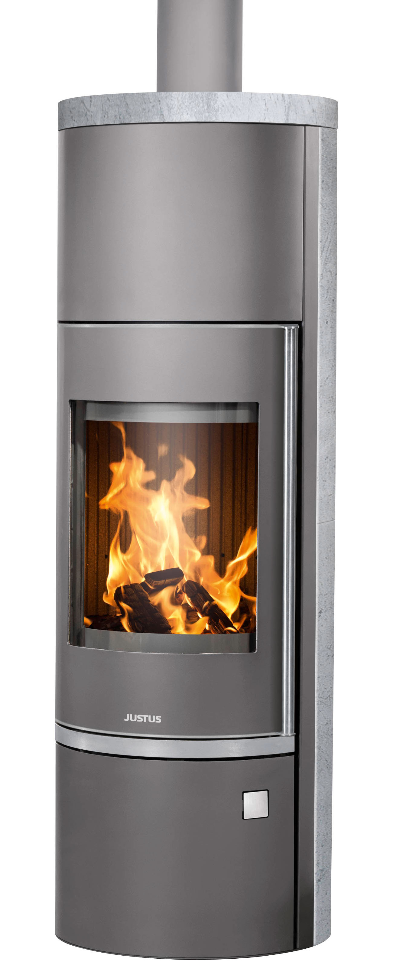 JUSTUS Kaminofen Faro Aqua 2.0 wasserführend grau Speckstein 8,5kW