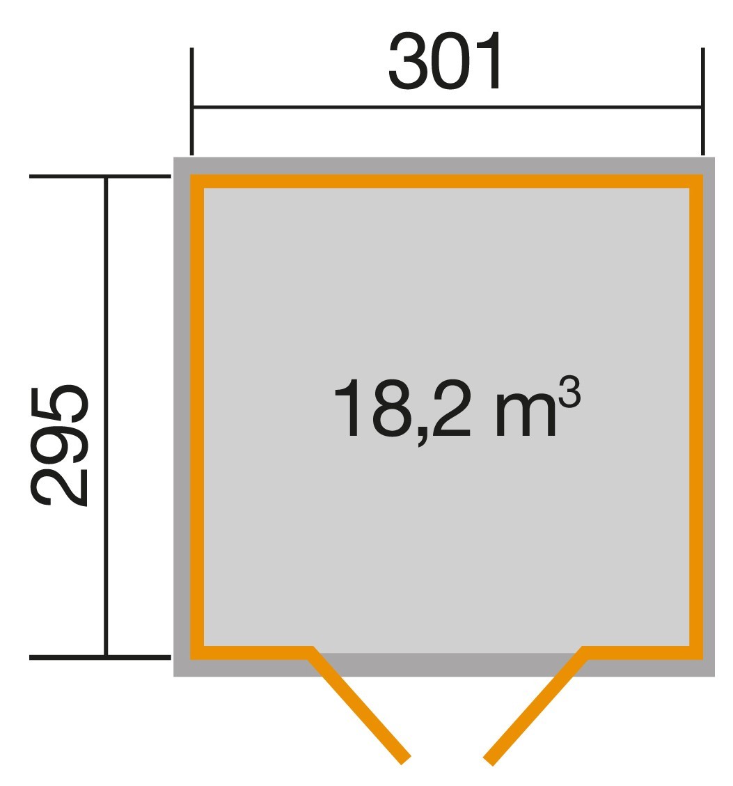 weka Gartenhaus 218 Gr.4, 28 mm, Satteldach mit we