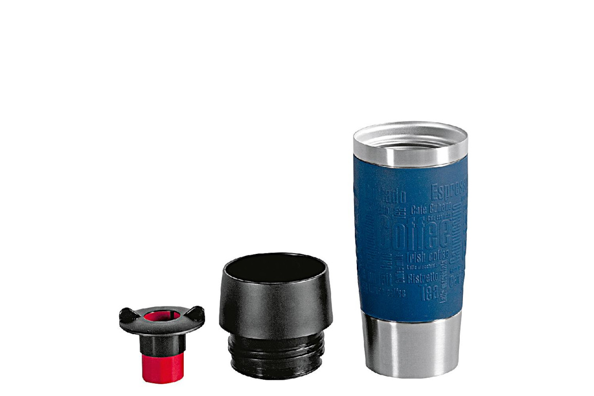 Emsa Isolierbecher Travel Mug 0,36 L Manschette blau
