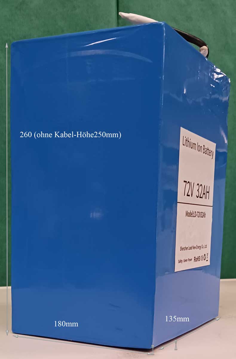 Batterie Akku 72V 32AH mit BMS für Elektrofahrzeuge