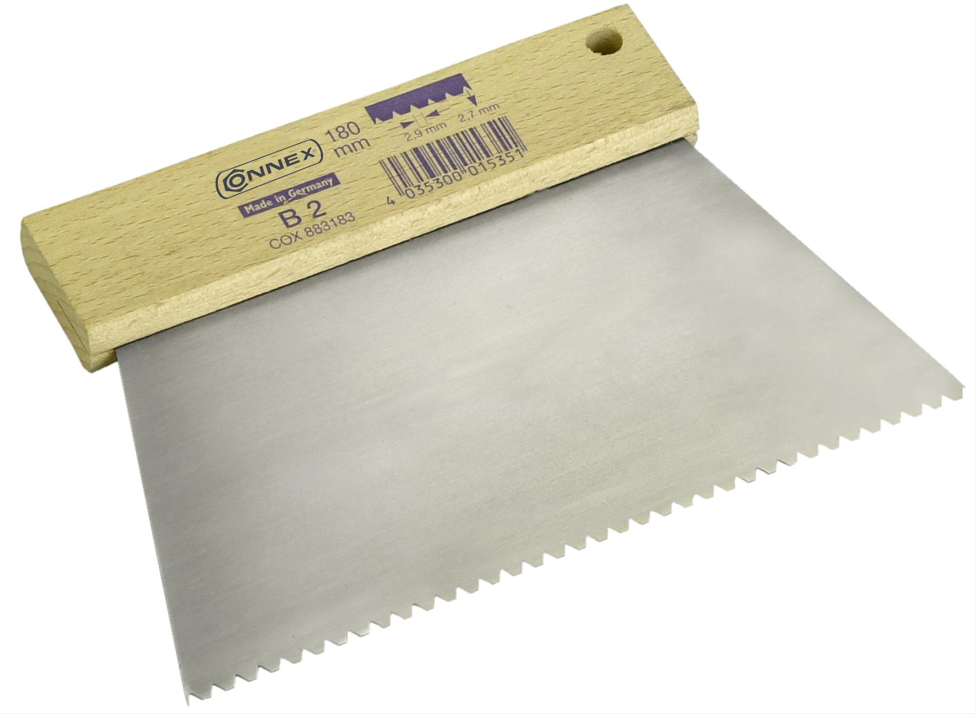 Zahnspachtel 180mm Z. B3 3,6x3,40mm