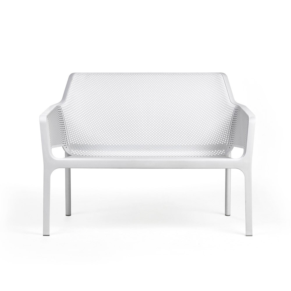 Nardi Gartenbank / 2-Sitzer Net Bench stapelbar Kunststoff bianco