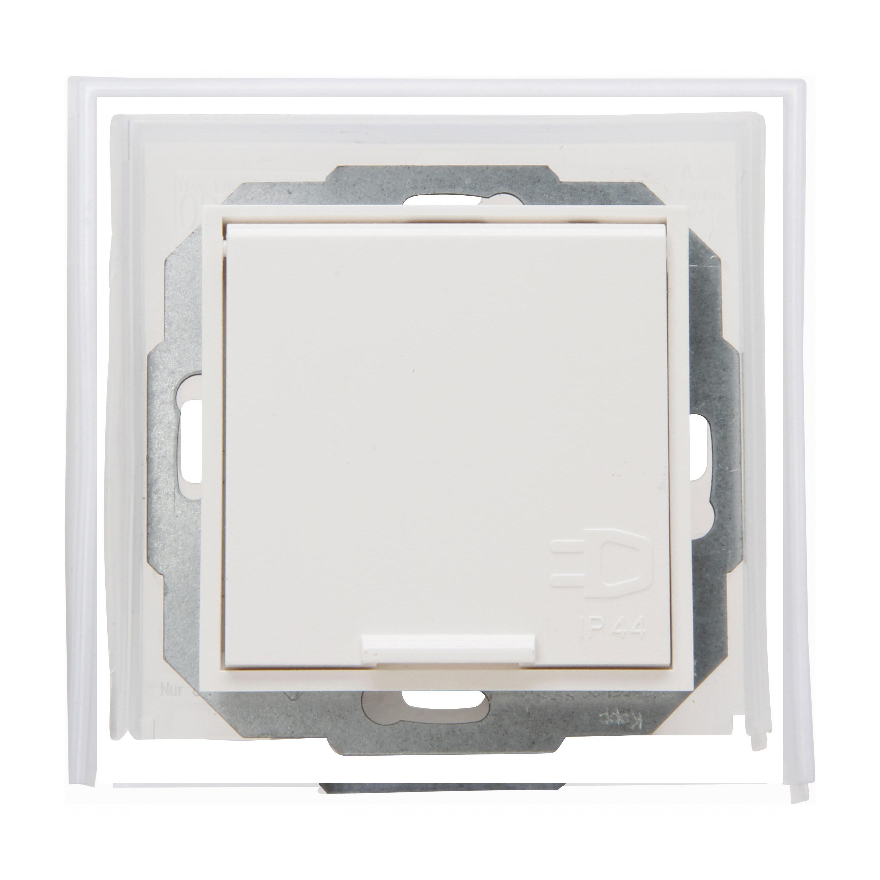 ATHENIS – Schutzkontakt-Steckdose mit Klappdeckel reinweiß