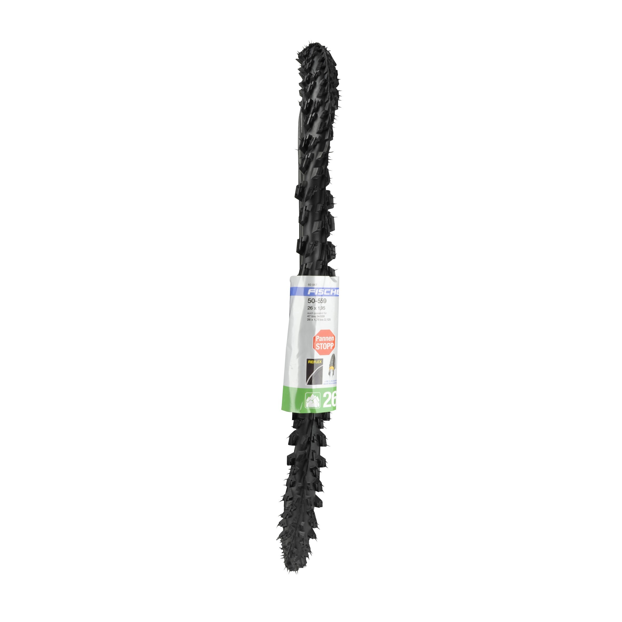 Fischer Fahrradreifen 26x1,95" MTB Pannenstopp schw. m. Reflexstreifen