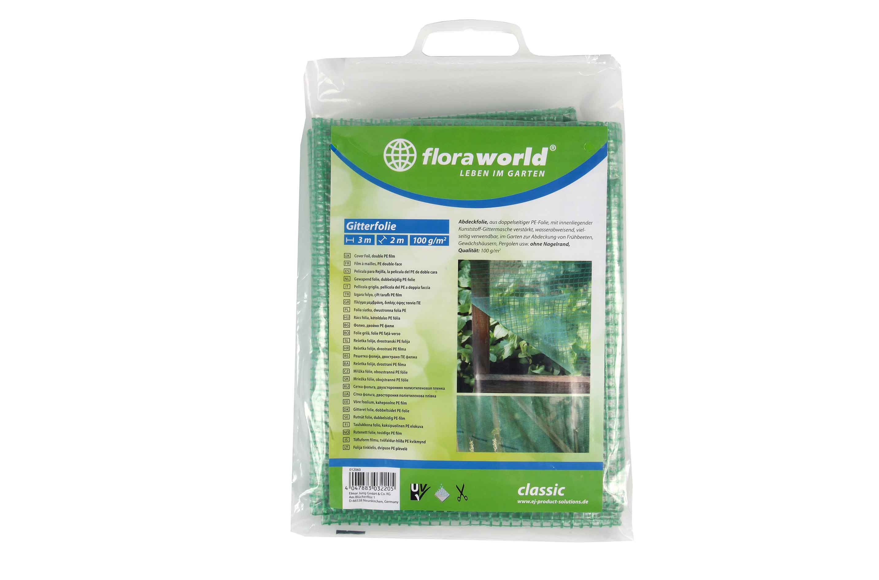 Gitterfolie / Abdeckfolie classic floraworld 3x2m ohne Nagelrand