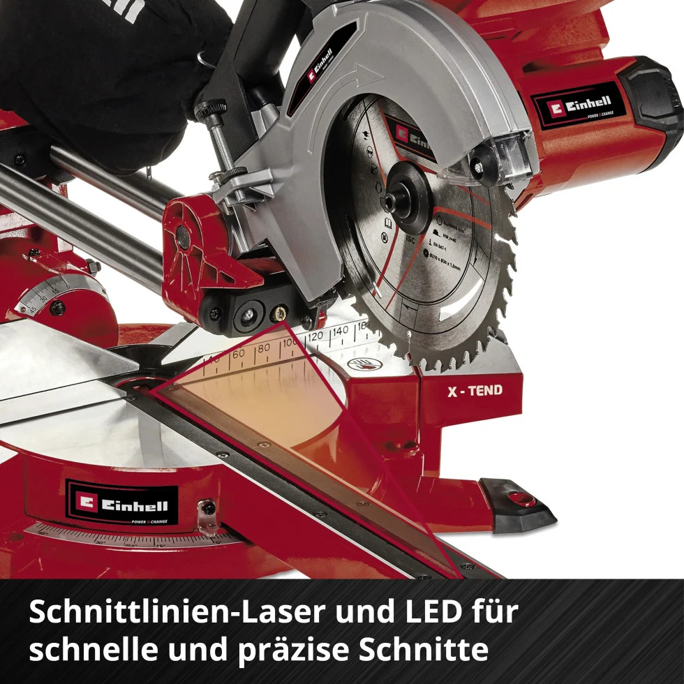 Einhell Expert Akku-Zug-Kapp-Gehrungssäge TE-SM 36/210 Li Solo 36 V