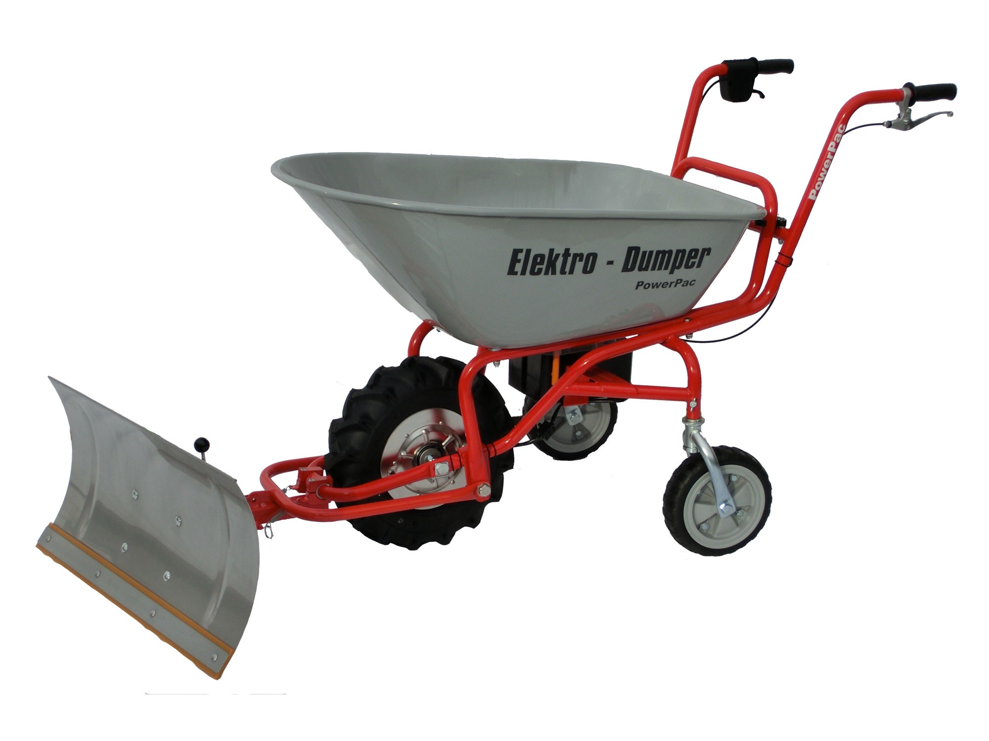 Powerpac Elektro-Dumper / Elektroschubkarre ED120 mit Schneeschild