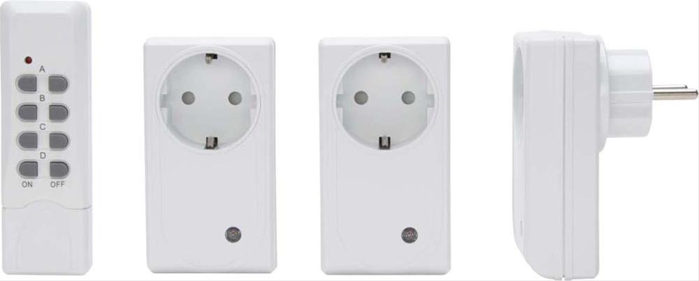 Funk-Set Adapter IP20, weiß, 3+1, m. Batt.