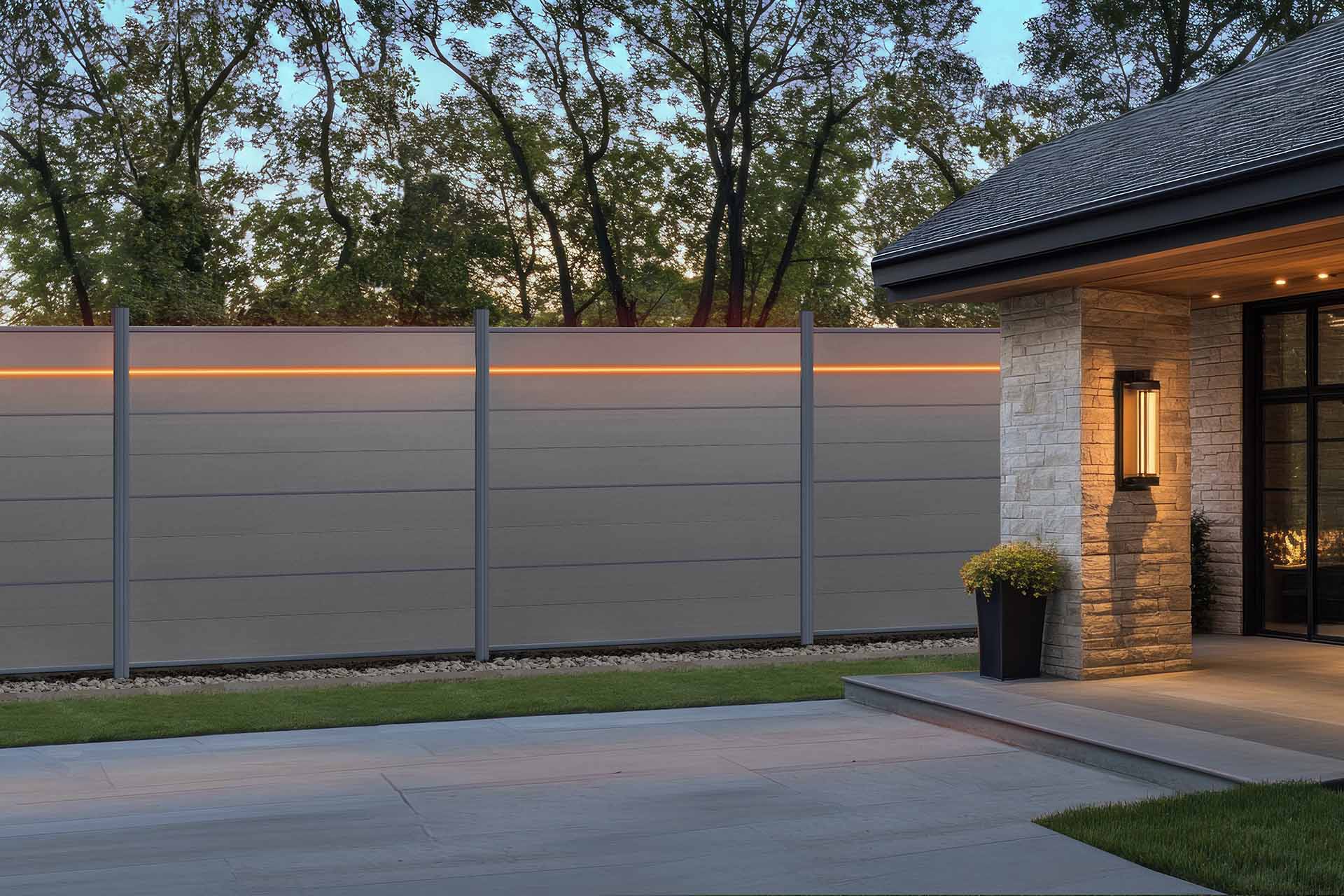EASY-FENCE LED-Lichtleiste horizontal für WPC-Profile, 180 cm