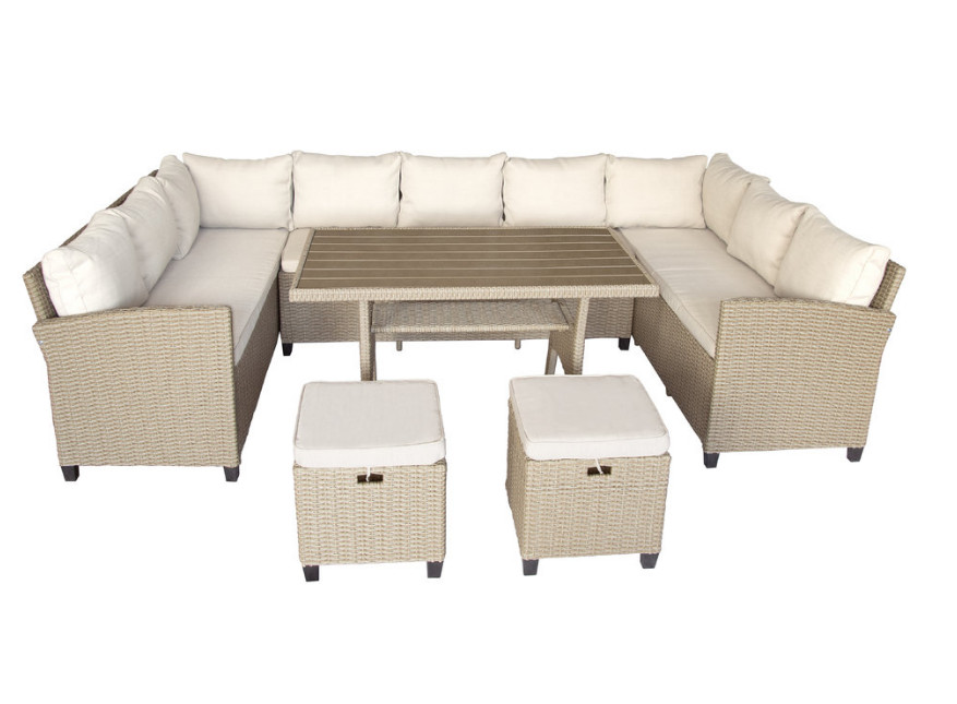 Bellavista Sitzgruppe Loungeset Dining Set Madeira XXL bicolor