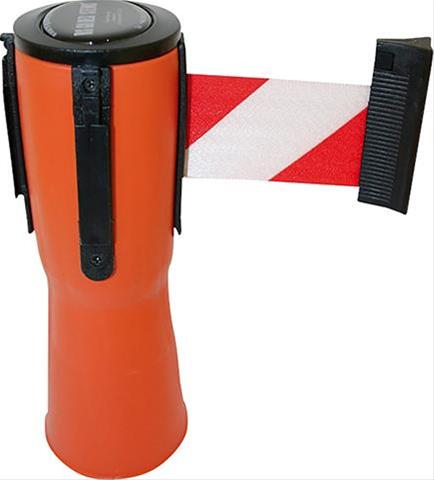 Leitkegelaufsatz rot / weiß diag.gestreift 4m