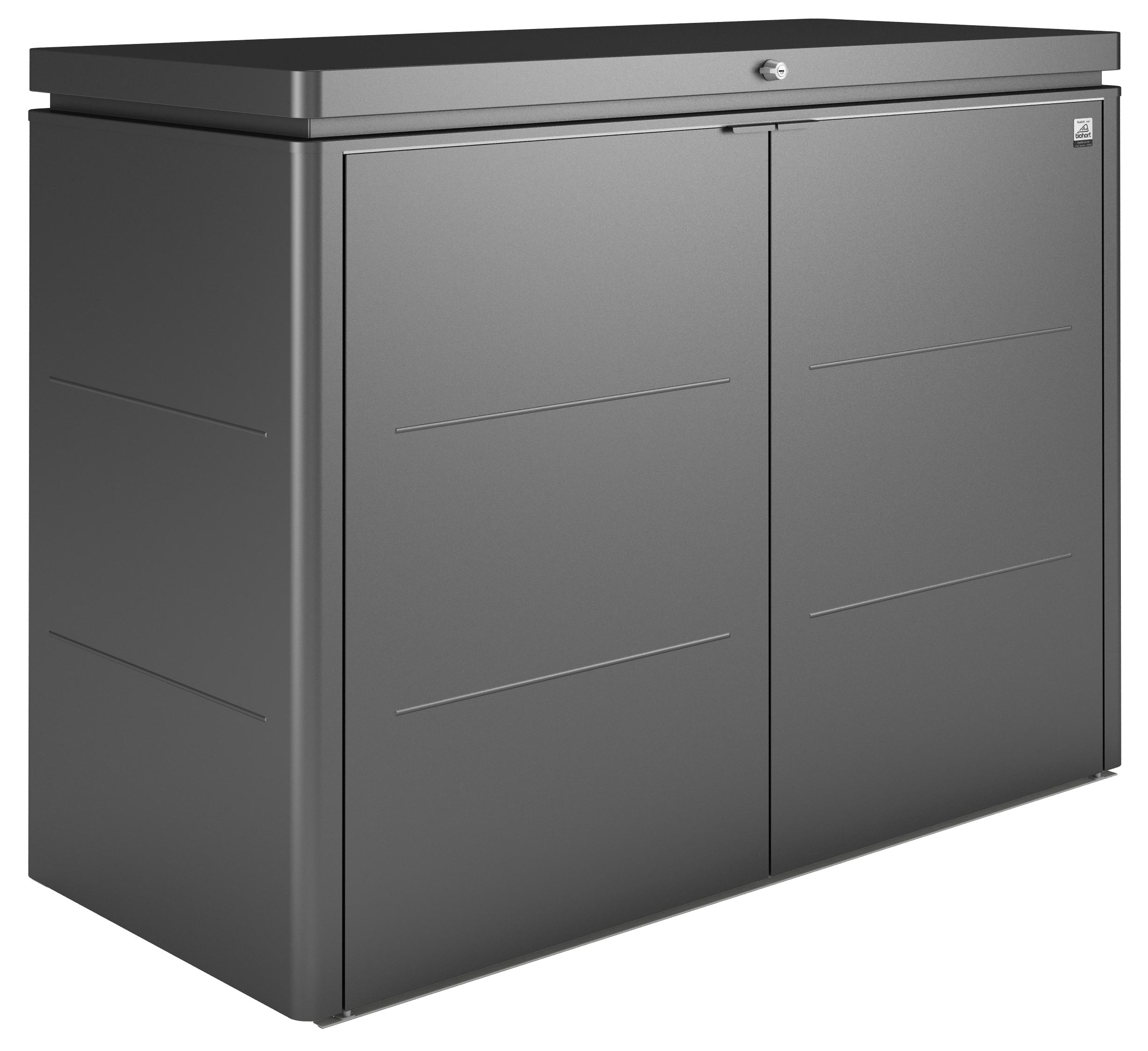 Gartenschrank Biohort HighBoard 160 dunkelgrau-metallic 160x70x118cm
