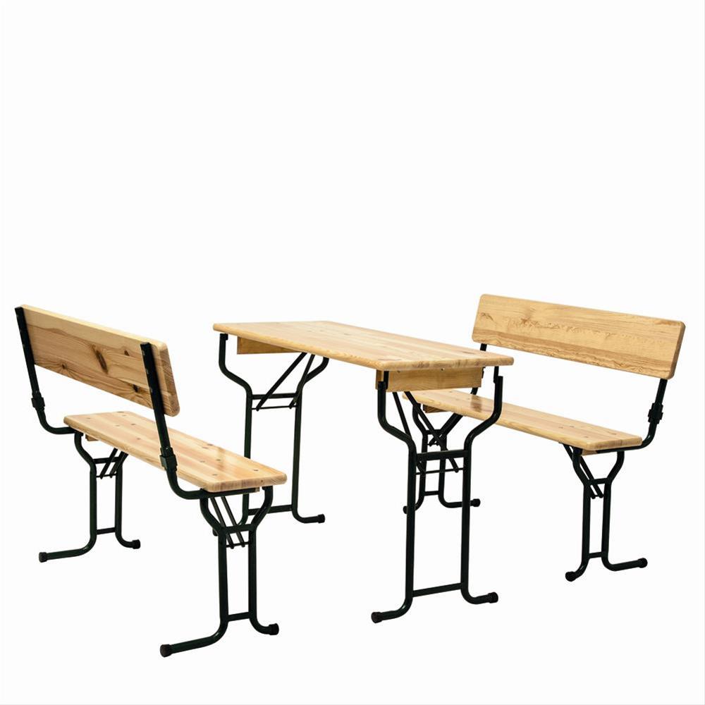 Siena Garden Festzeltgarnitur Bierzeltgarnitur + Rückenlehne 110x50cm