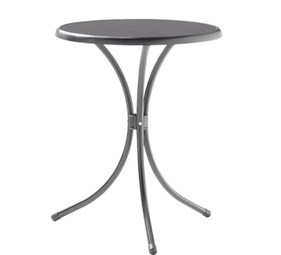 SIEGER Gartentisch Bistrotisch Ø 60cm Stahl graphit anthrazit