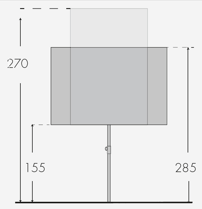 Doppler Sonnenschirm / Active Balkonblende 180x130cm Des. 840
