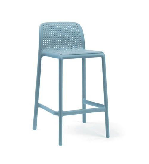 Nardi Barhocker / Barstuhl Lido Mini Stapelstuhl Kunststoff celeste